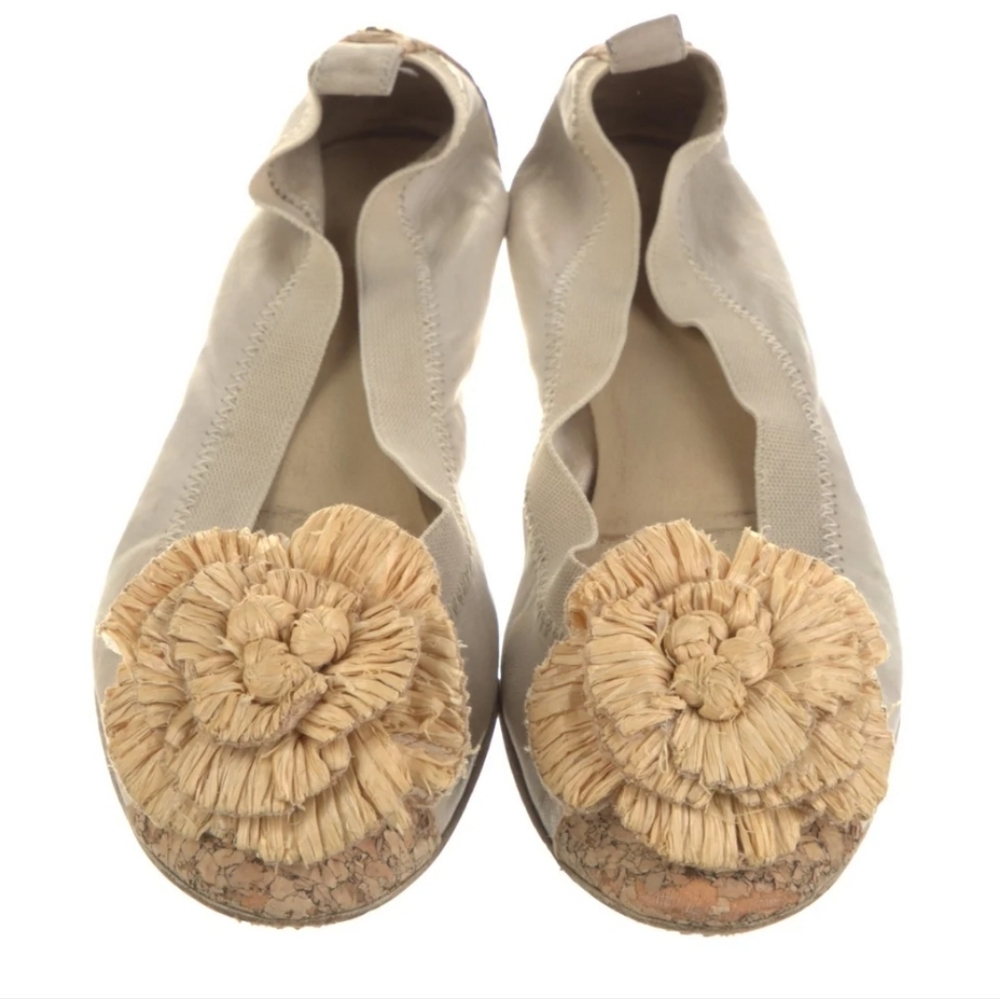 Chanel Authentic Interlocking Cc Logo Ballet Flat… - image 4